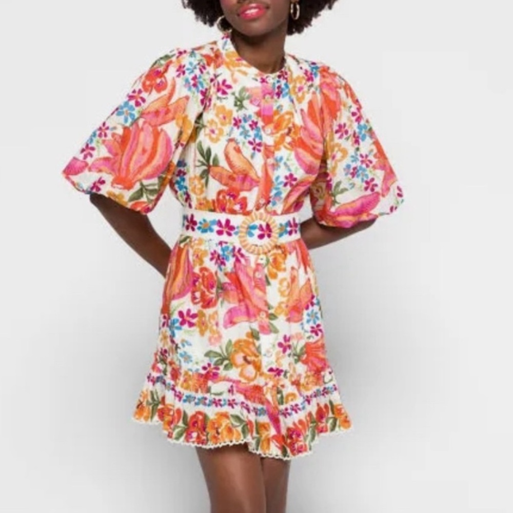 Farm Rio Spring Banana Mini Dress - Picture 2 of 5